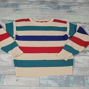 JAN TAYLOR Vintage Striped Sweater sz Small